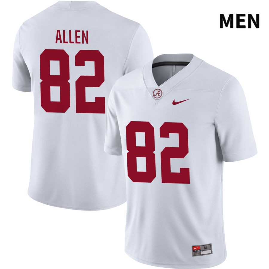 Alabama Crimson Tide Men's Chase Allen #82 NIL White 2022 NCAA Authentic Stitched College Football Jersey PW16E20PR
